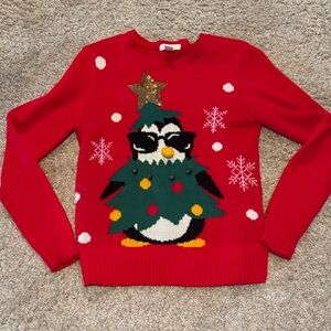 Forever 21 Red Penguin Holiday Sweater